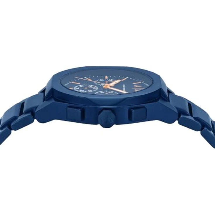 Armani Exchange Herrenuhr AX2711, Quarz-Chronograph mit 42 mm Gehäusegröße, blauem Edelstahlarmband, kratzfestem Mineralglas, wasserdicht bis 50 m – Bild 5