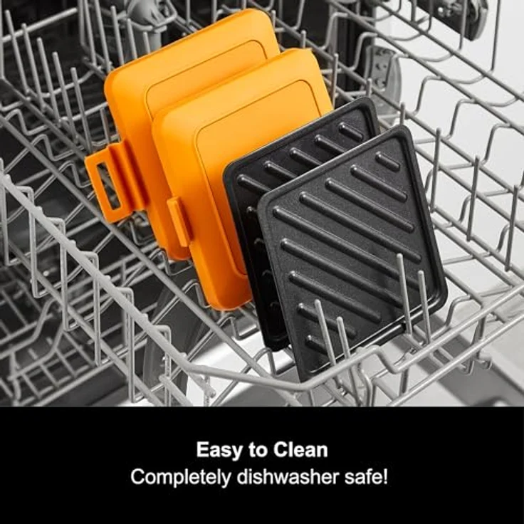 Morphy Richards 511644 MICO Sandwichtoaster Kochgeschirr für die Mikrowelle, Silikon und beschichtetes Metall, Orange – Bild 6