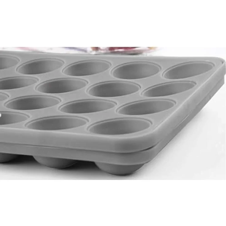 Ruhhy Cake-Pop-Form Magic Bake Silikonform für Kekse & Lollies, 20 Formen, 4 cm, backofenfest, auslaufsicher, Silikonform zum Backen oder Einfrieren, grün – Bild 7
