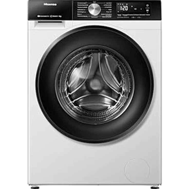 Hisense WD3S8043BW3 Waschtrockner/ConnectLife, 16 Programme, 8 KG, 54 Liter, 1400 U/min, Dampffunktion, JetWash, Anti-Allergie Program, Auto Program, Eco Wash, Steam Refresh, Wolle, EEK A-D – Bild 1