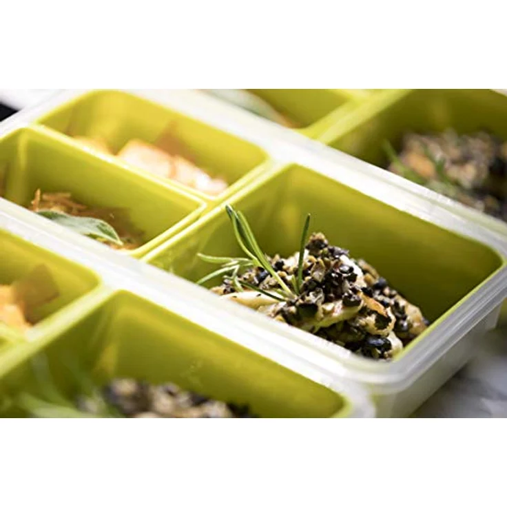 Emsa Lunch- und Snackbox mit 3 praktischen Einsätzen und Deckel, Volumen: 1,2 Liter, Transparent-Grün, Clip & Go, 518100 – Bild 4
