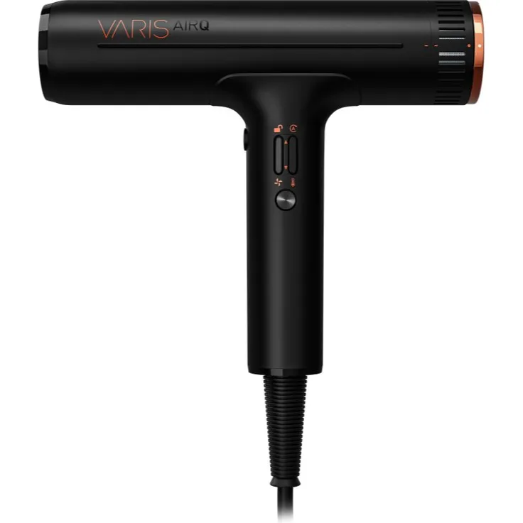 VARIS AIRQ Haartrockner 1 St. für Damen, schnell trocknend, mehr Volumen, leicht und ergonomisch, mit Geschwindigkeits- und Temperaturregulierung