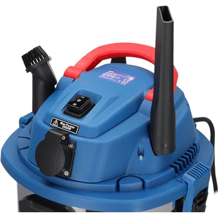 Dedra DED6597, Industriestaubsauger 1600W, 20L, für trockene und nasse Anwendungen, HEPA-Filter, rostfreier Stahlbehälter – Bild 5