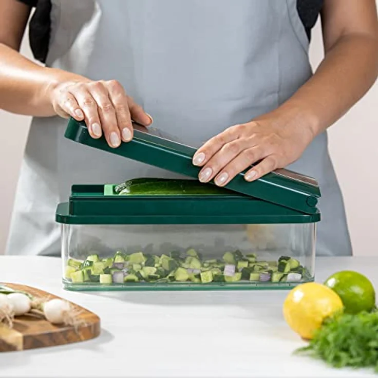 Genius Nicer Dicer Exclusive Gemüseschneider Zubehör-Set 6tlg - Messereinsätze mit dem Nicer Dicer Exclusive kompatibel | V Hobel, Reibe & Messereinsätze – Bild 5