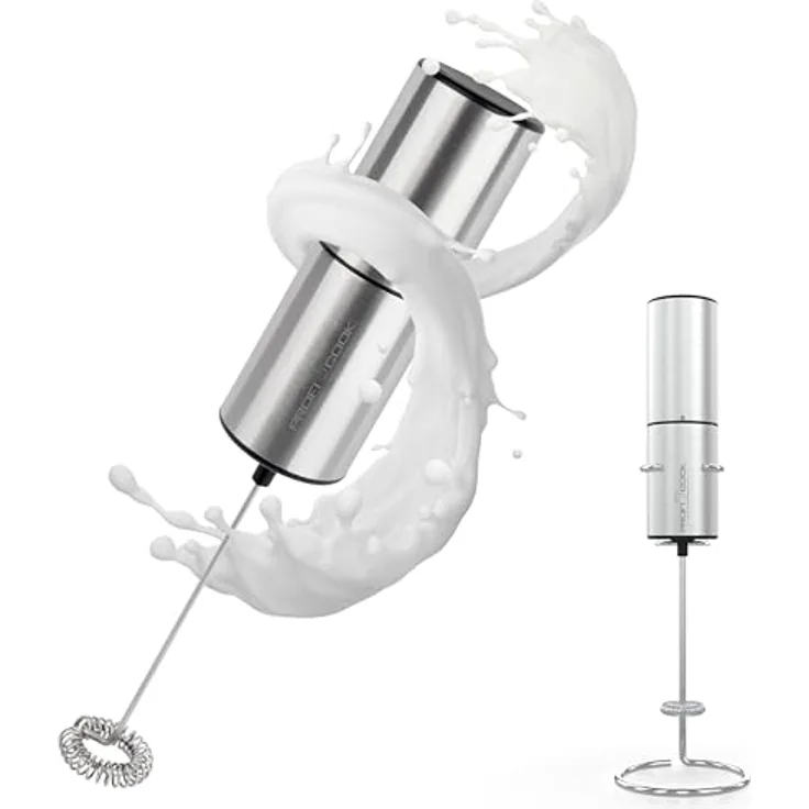ProfiCook® Milchaufschäumer | Batteriebetrieben | elektrischer Milchaufschäumer ideal für Cappuccino, Latte Macchiato o. Matcha-Tee | Milchaufschäumer Stab | Drehzahl 13000 U/min | PC MS 1273