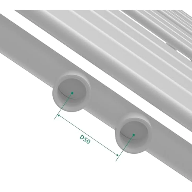 Neu.Haus Voss Handtuchheizkörper, weiss, 120x50cm, 615 W Wärmeleistung, platzsparendes Design – Bild 6