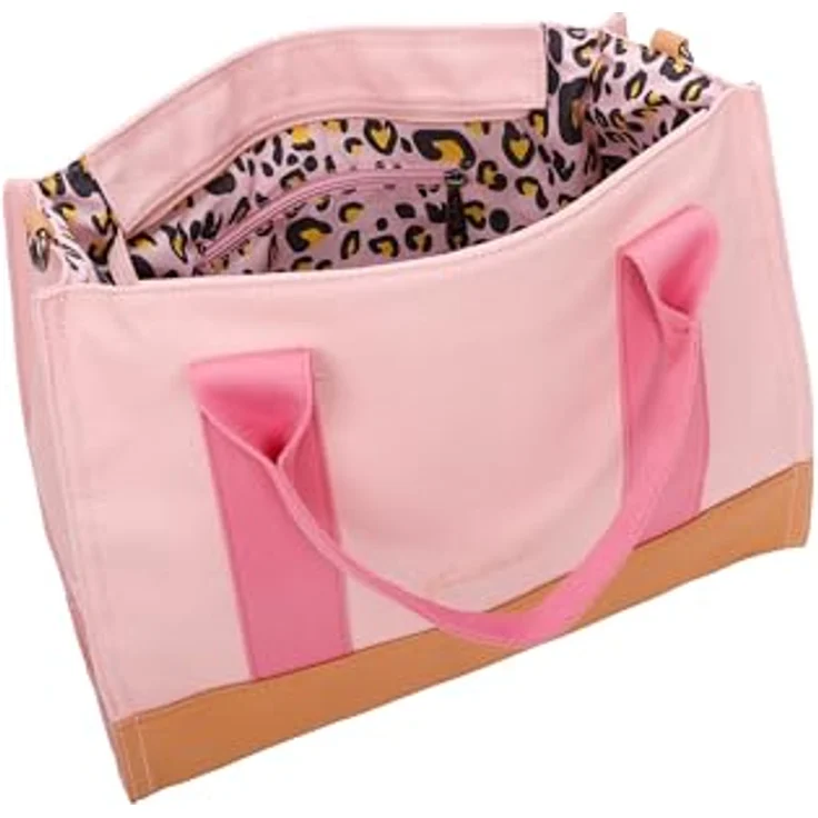 Fritzi aus Preußen, Damen Handtasche, Canvas Umhängetasche 40 cm, Pink/Rosa, abnehmbarer Schulterriemen für Crossbody-Tragen – Bild 6