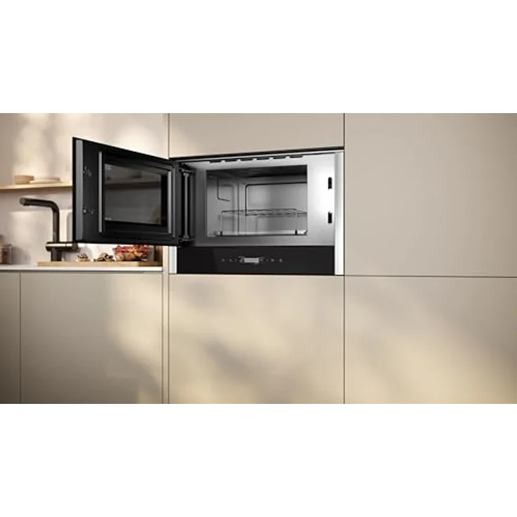 NEFF NL4GR31N1 Einbau-Mikrowelle N70, Integrierbare Mikrowelle mit Grill 40 x 60cm, Full Touch TFT-Display, Automatikprogramme, Easy Clean, LED-Innenbeleuchtung, Edelstahl – Bild 3