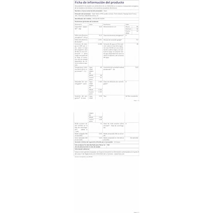 Haier HW100-BP14929A-S Frontlader Waschmaschine, 10 kg, 1400 U/min, Energieeffizienzklasse A, Weiß – Bild 9