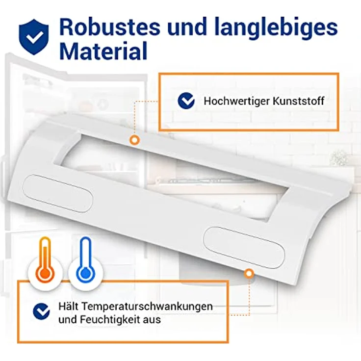 VIOKS Kühlschrank Griff Universal 200x70x45mm & Weißer Türgriff Set mit Befestigungsabstand 82-163mm für Bosch Kühlschrank mit Gefrierfach & Siemens Gefrierschrank/Ignis Kühlschrank Zubehör – Bild 4