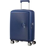 American Tourister Soundbox - Spinner S Erweiterbar Handgepäck, 55 cm, 41 L, Blau (Midnight Navy)