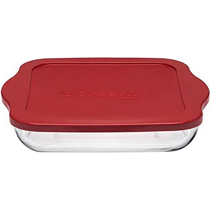 Pasabahce Auflaufform aus Glas mit Deckel, 1,95 L, BPA-frei, transparent (2-St)