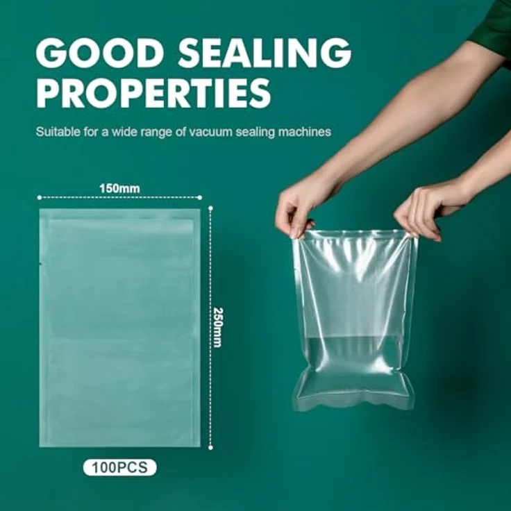 GRIFEMA GH81, Vakuumierbeutel 15x25 cm, 100 Stück, BPA-frei, wiederverwendbar, universell einsetzbar für Lebensmittel – Bild 2