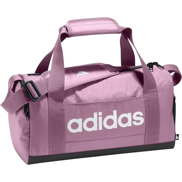 adidas Performance LINEAR DUFF Sporttasche, strapazierfähige Polyester-Duffelbag mit 11 Litern Volumen, Schwarz – Bild 3