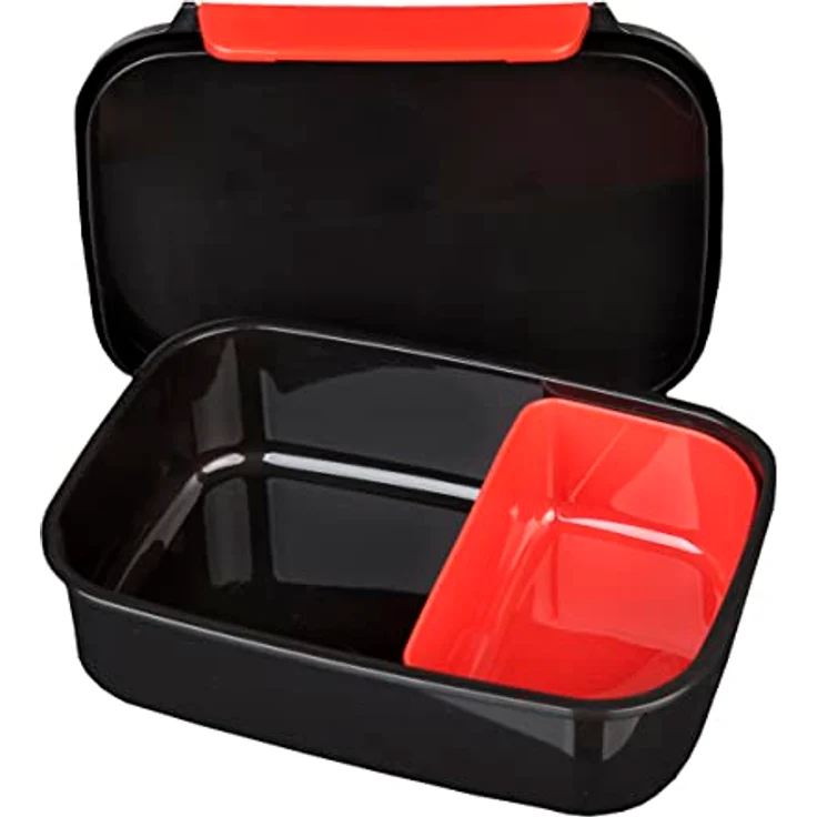 Scooli Brotdose für Kinder mit herausnehmbaren Einsatz - Star Wars - Kindergarten Brotdose - Darth Vader Sandwichbox Schule - Brotzeitdose aus Kunststoff BPA frei - Sandwichbox - Lunchbox - Vesperbox – Bild 2