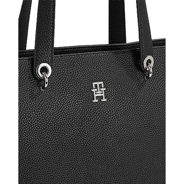 Tommy Hilfiger Shopper TH EMBLEM TOTE, BDS Black, mit TH-Emblem vorne - Preisvergleich – Bild 6
