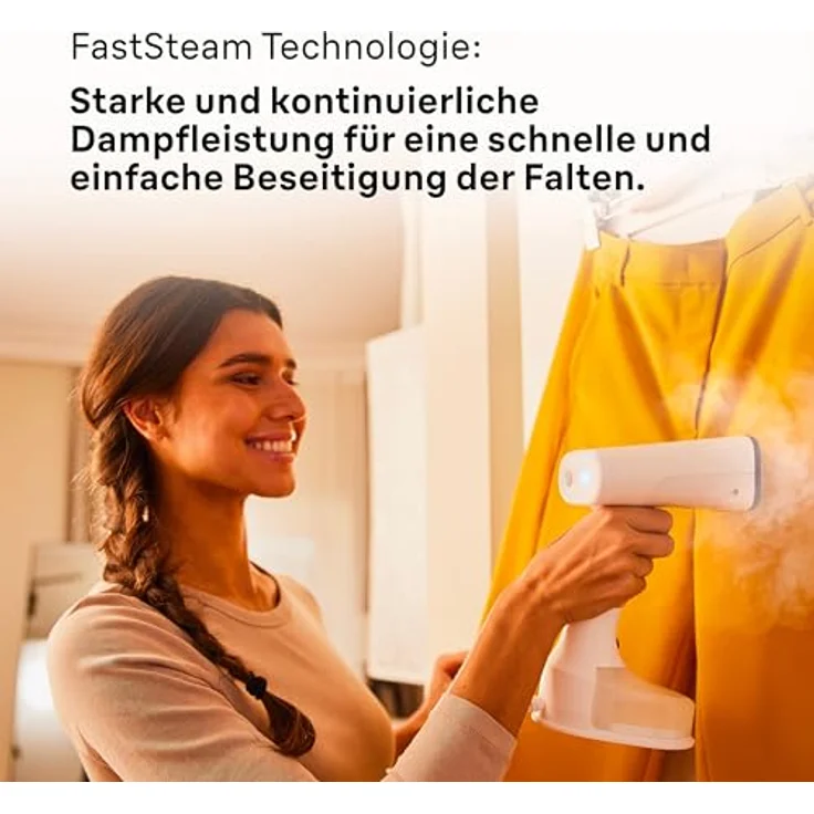 Braun QuickStyle 5 GS5011PU Dampfglätter, Dual FreeGlide 3D Technologie, FastSteam Technologie, Steamer, 22 g/min Dampf, 150 ml Wassertank, 1200W, Weiß/Violett – Bild 5