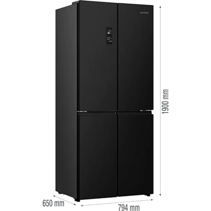 Gorenje NRM819D61BX Kühl-/Gefrierkombination, Crossdoor, 460 Liter, NoFrost Plus, leiser Betrieb, Schwarz – Bild 3