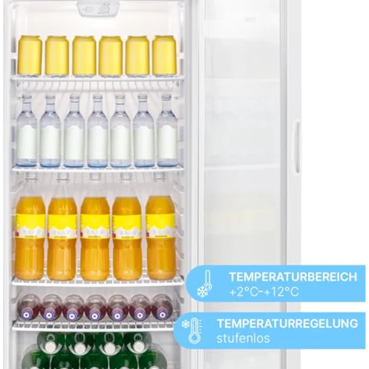BOMANN Getränkekühlschrank KSG 7289 weiß, LED Innenraumbeleuchtung, stufenlose Temperaturregelung - Preisvergleich – Bild 4