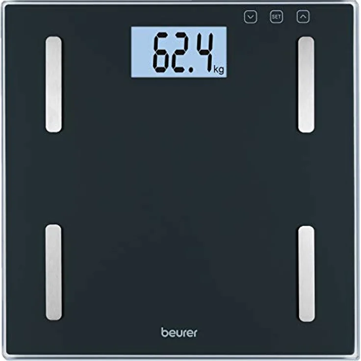 Beurer BF 180 Diagnosewaage, Körperfettwaage mit BMI, Berechnung und großer LCD, Anzeige, schwarz – Bild 2