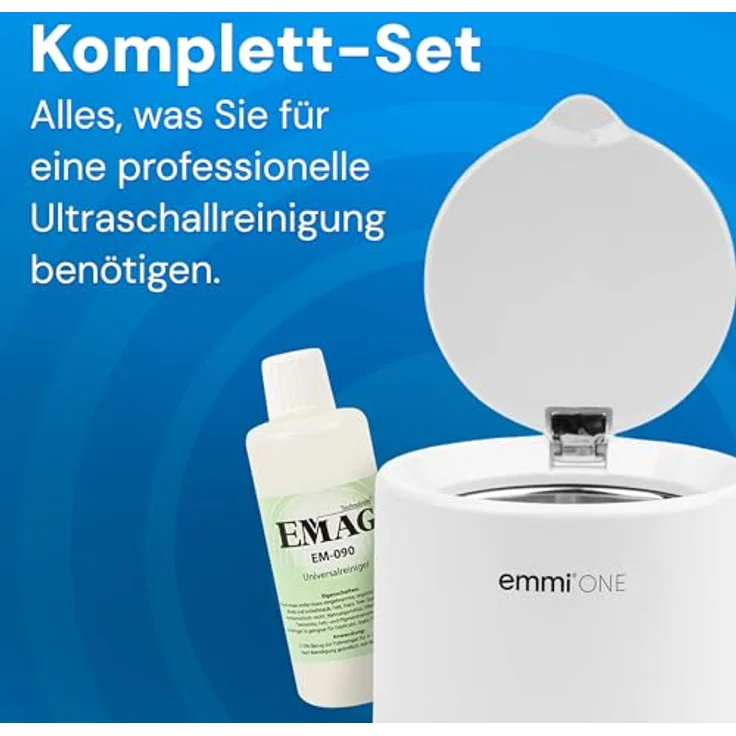 Emag Emmi-One Ultraschallreiniger, 24W, 0.2l, kompakt und leistungsstark für Haushalt und Dentalbereich – Bild 6