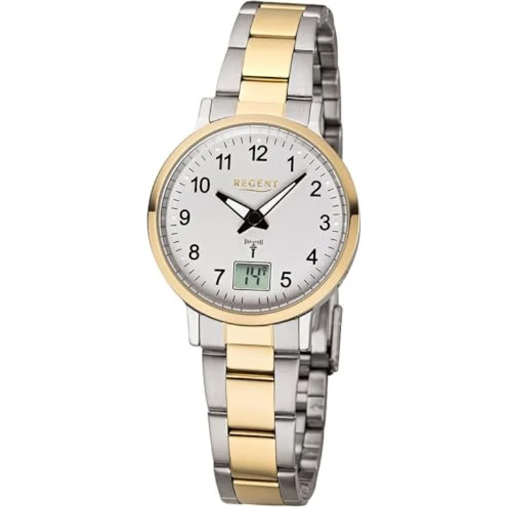 Regent Damen Funkuhr Edelstahl FR-258 – Bild 2