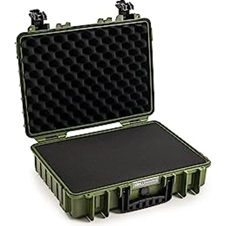 B&W International GmbH B&W Transportkoffer Outdoor Typ 5040 Bronze-grün mit Würfelschaum - wasserdicht nach IP67 Zertifizierung, staubdicht, bruchsicher und unverwüstlich
