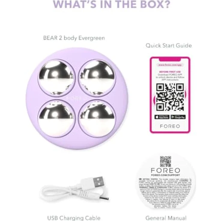 FOREO BEAR™ 2 body, Körperstraffungsgerät mit Mikrostrom und T-Sonic™ Massage, lavendel – Bild 7