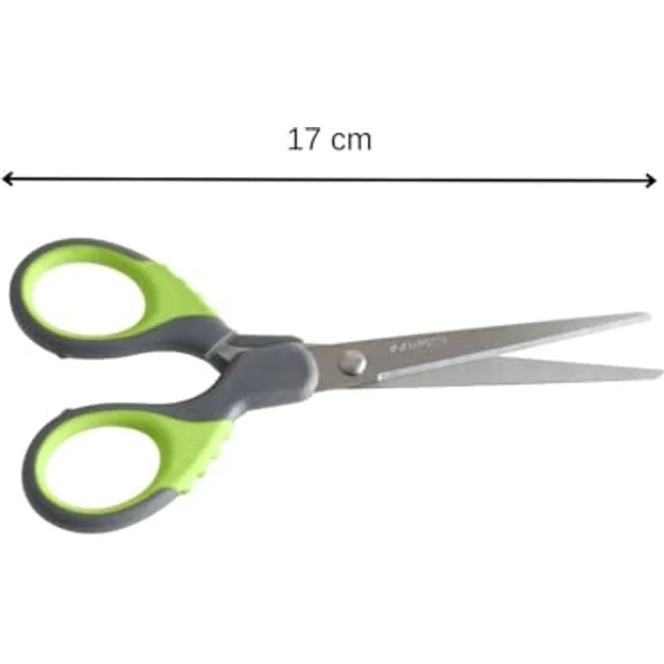 Nirosta Softgripschere Praktika 17cm in grau-grün-Silber, Edelstahl, 17 x 4.5 x 0.79 cm – Bild 4