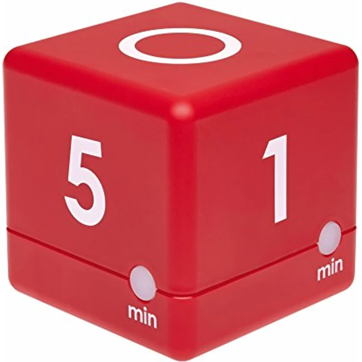 TFA Dostmann Eieruhr Timer Cube Rot digital mit LED-Anzeige und Alarmton – Bild 2