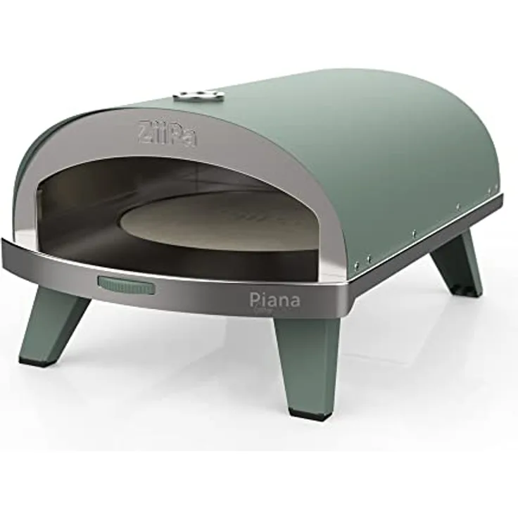 ZiiPa Gas-Pizzaofen Eukalyptus Ø 31,5 cm Cordierit Stein - Grün