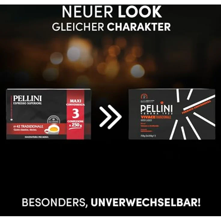 Pellini Caffè für Espressokanne Gusto Tradizionale Nr. 42 zu je 3X250 g - Insgesamt 750 g – Bild 4