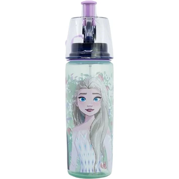 Storline Trinkflasche Disney Frozen Sprüh-Trinkflasche 575 ml mit Sprühfunktion, handlich und leicht – Bild 1