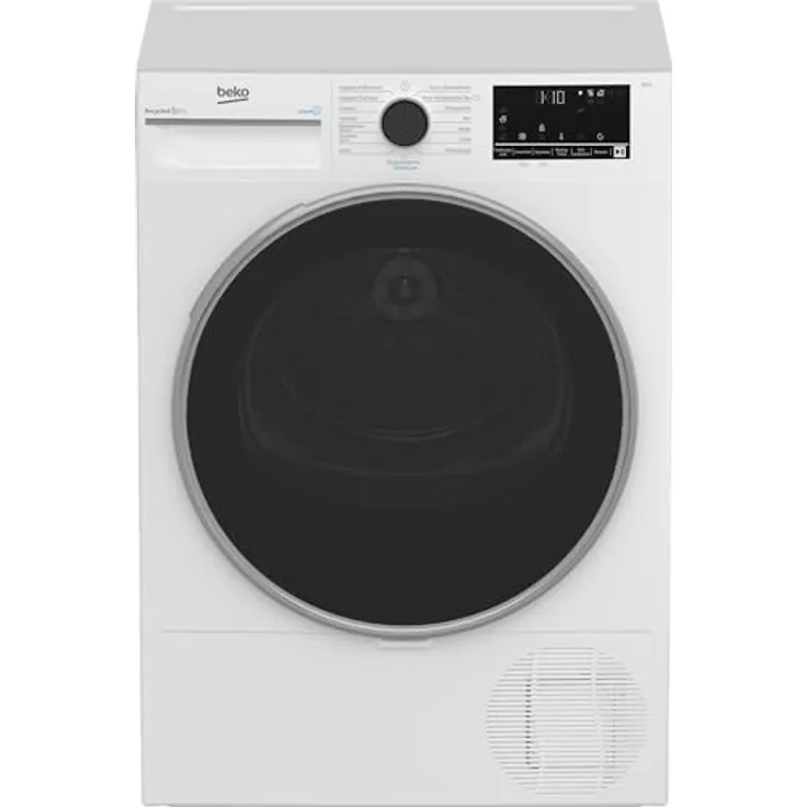 Beko B3T42249S Wärmepumpentrockner, Wäschetrockner, 8 kg, allergikergeeignet, Hygiene Trocknen & Hygiene Auffrischen, SteamCure Dampffunktion, 15 Programme, Express, Weiß