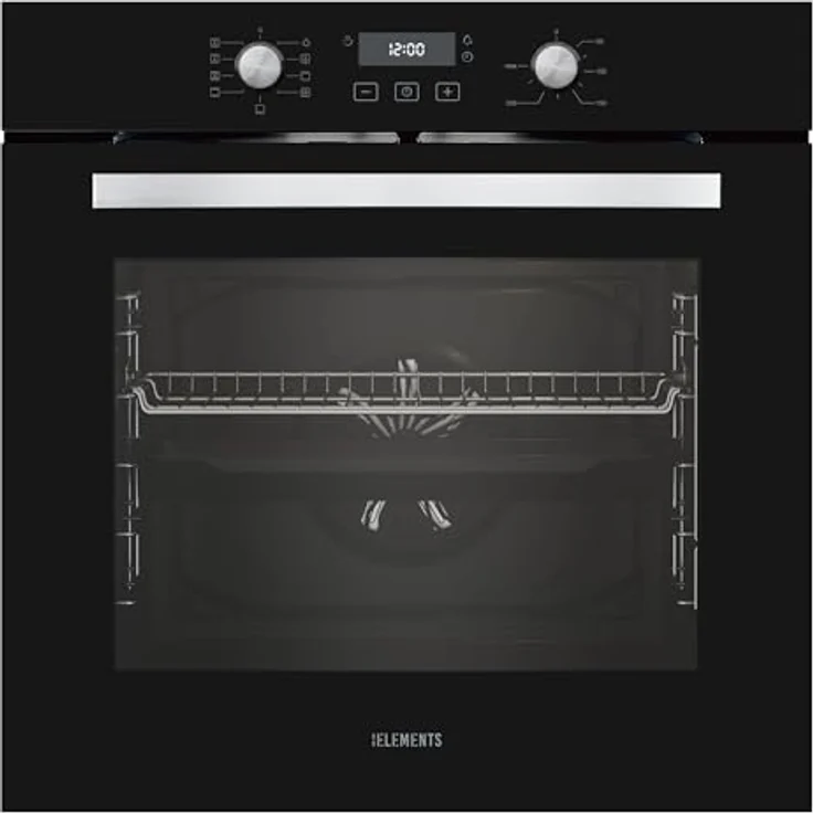 KB ELEMENTS ELK75EV2 Einbaubackofen 60cm, 73 Liter, Aqua Clean, Circle Fan Heater, Wide-Screen-Window, versenkbare Drehknebel, EU-Stecker – Bild 1