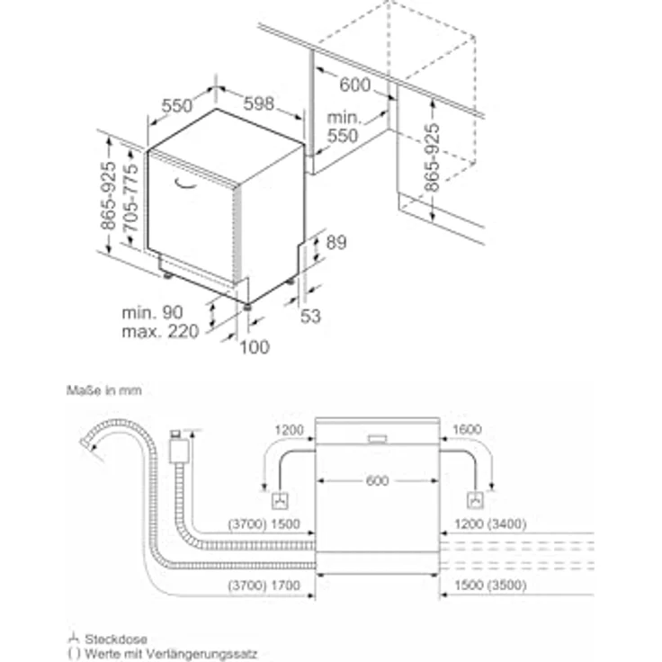 Siemens iQ100 SX61IX13TE, Vollintegrierter Geschirrspüler, 60 cm, XXL, mit AquaStop® und 5 Jahren Garantie – Bild 8