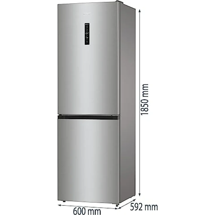 Gorenje NRK 619 CA2XL4 Kühl-Gefrierkombination, Made in Europe, EEK C, No Frost Plus, Fast Freeze, Adapt Tech, LED Display, Convert FreshZone, Inverter Kompressor, edelstahl – Bild 2
