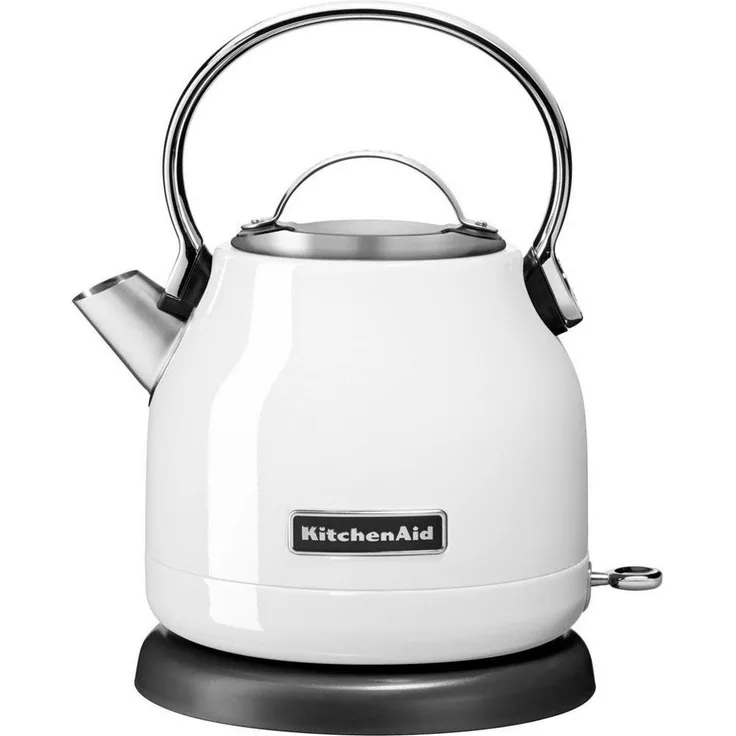 KitchenAid Wasserkocher 5KEK1222EWH, 1,25 l, 2200 W mit herausnehmbarem Kalkfilter und 360°-Basis, weiß