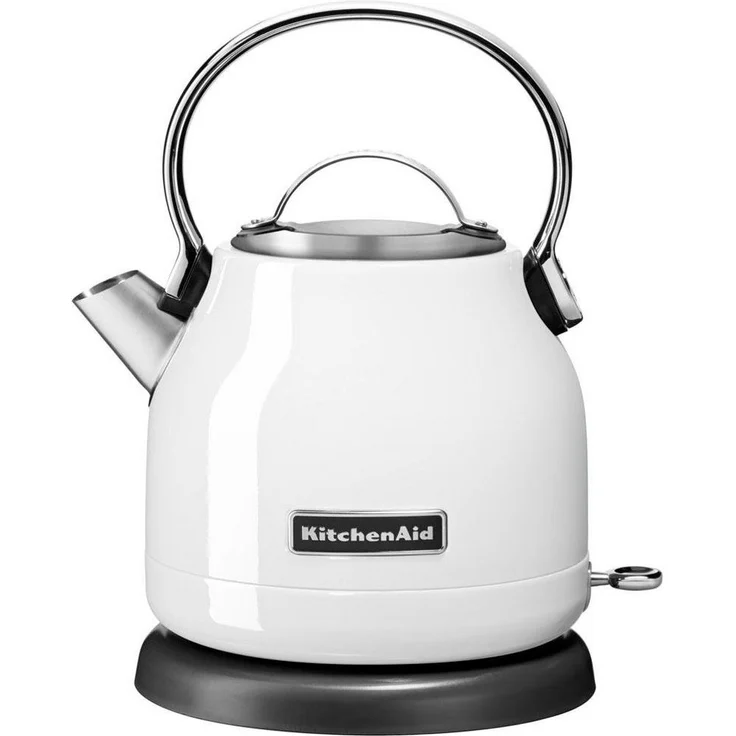 KitchenAid Wasserkocher 5KEK1222EWH, 1,25 l, 2200 W mit herausnehmbarem Kalkfilter und 360°-Basis, weiß