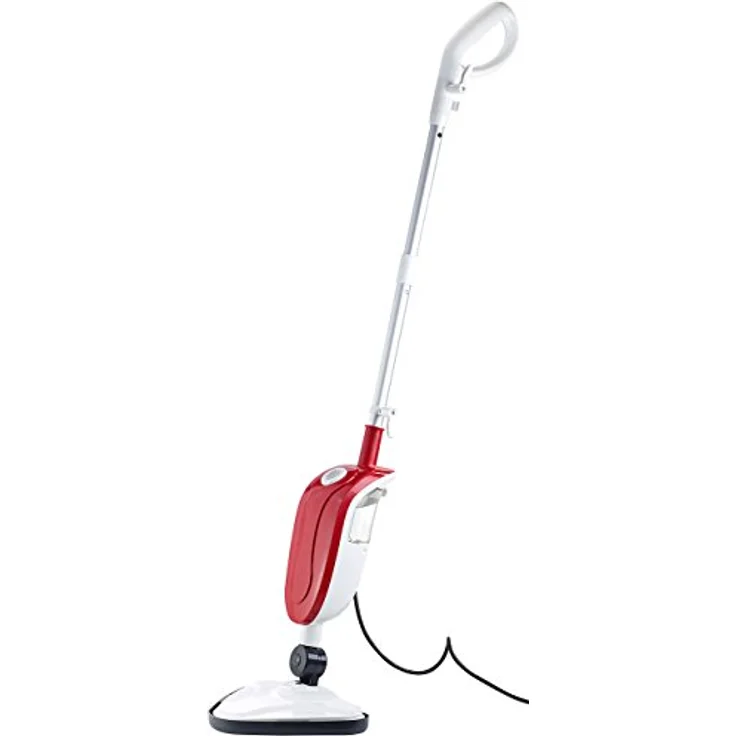 Sichler Haushaltsgeräte Dampfreiniger: 2in1-Dampfbesen DB-250 mit Dreieck-Fuß & Teppich-Gleitaufsatz, 1.300 W (Mop, Dampfreiniger Teppich, Dampfsauger) – Bild 1