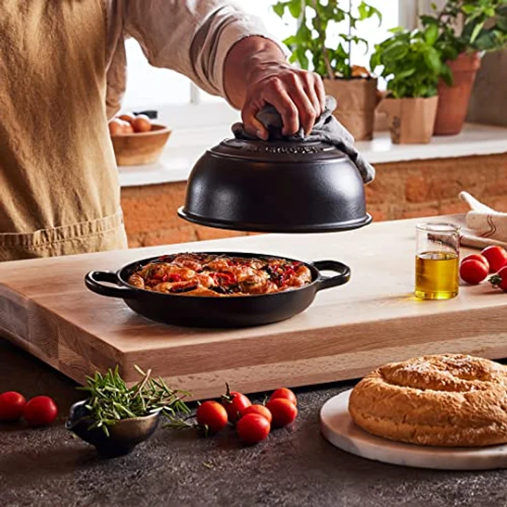 Le Creuset Signature Brot Bräter aus Gusseisen, 24cm, schwarz matt – Bild 5