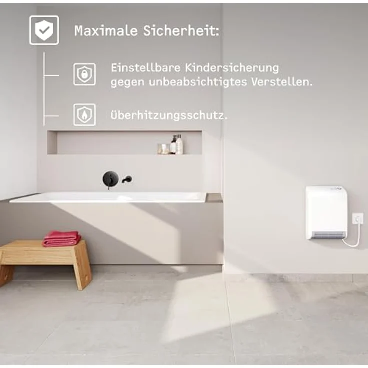 STIEBEL ELTRON elektronisch geregelter Schnellheizer CK 20 Trend, 2 kW, LC-Display, Wochentimer, Offene-Fenster-Erkennung, 236653, Heizlüfter – Bild 4
