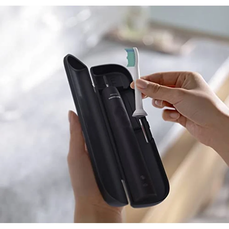 Philips Sonicare 3100 Series Elektrische Schallzahnbürste mit Drucksensor und BrushSync-Technologie, schwarz (Modell HX3673/14) – Bild 4