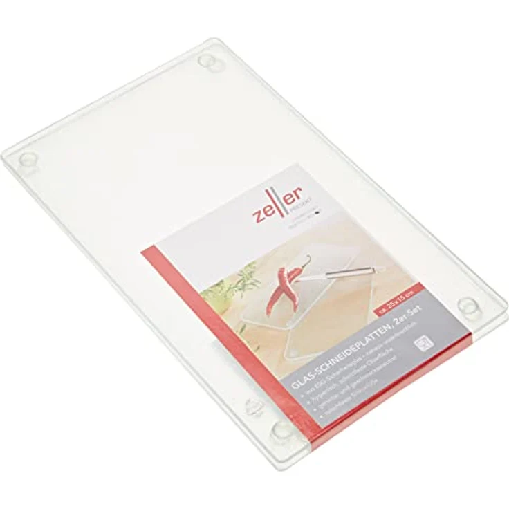 Zeller 26204 Glasschneidebrettchen 2-er Set 25 x 15 x 0.5 – Bild 5