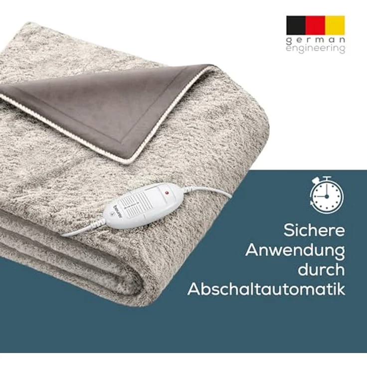Beurer HD75 Wärmezudecke Cosy Nordic 130 x 180 cm atmungsaktiv abnehmbarer Schalter – Bild 4