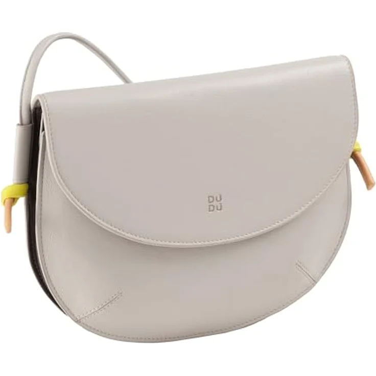 DuDu Skye Umhängetasche aus 100% Leder, grau, 21 cm x 16.5 cm – Bild 5
