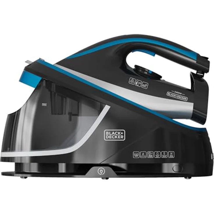 Black+Decker BXSS2401E Dampfbügelstationen, Plastic, Schwarz – Bild 1