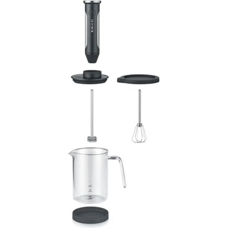 Graef MS202, Milchaufschäumer mit Doppelquirl, 4 Zubereitungsfunktionen, Schwarz – Bild 2