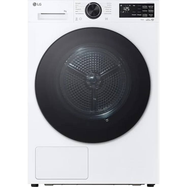 LG RT90X7W Wärmepumpen-Trockner, 9 kg, Energieklasse B, mit AI Dry, TurboDry, selbstreinigendem Kondensator, Weiß – Bild 1