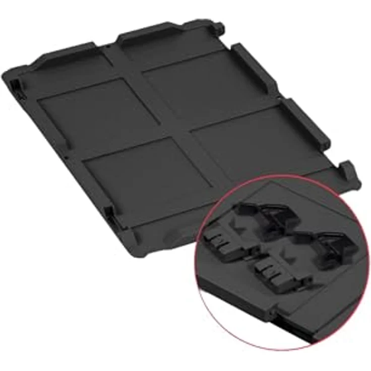 PROREGAL SuperSparSet 5x Eurobox NextGen Grip, 30L, Schwarz, mit Scharnierdeckel & schwarzen Schiebeschnappverschlüssen, HxBxT 32x30x40cm, idealer Transportbehälter – Bild 2